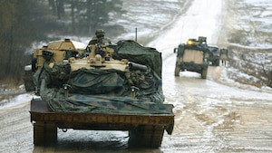 Assault Breacher Vehicle maneuvers the battlefield