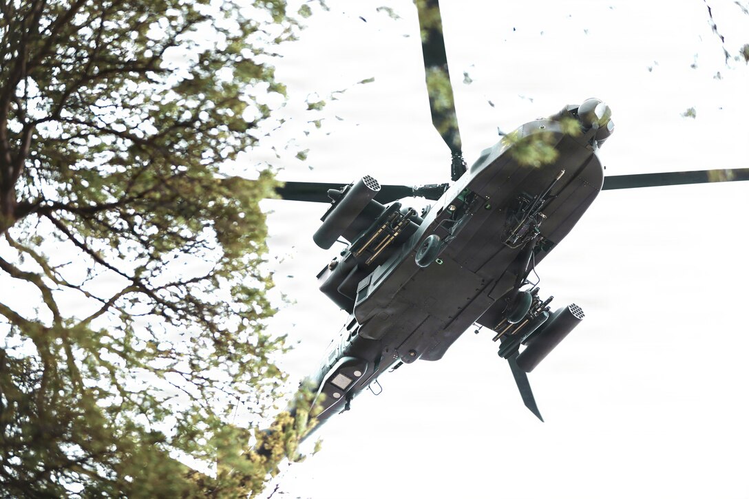 Apache Helicopter Provides Combat Air Support During Combined Resolve