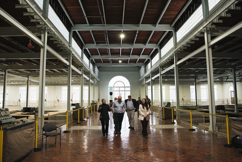 Assistant Secretary of the Army (Civil Works) Adam R. Telle inspects an aqueduct infrastructure project.