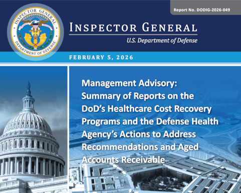 Management Advisory: Summary of Reports on the DoD’s Healthcare Cost Recovery Programs and the Defense Health Agency’s Actions to Address Recommendations and Aged Accounts Receivable (Report No. DODIG 2026-049)