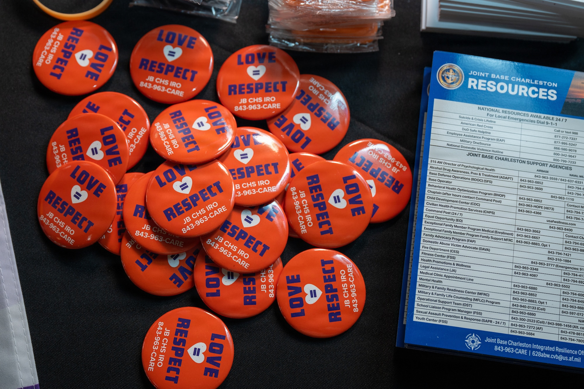 Informational resources on teenage dating lay on a table.