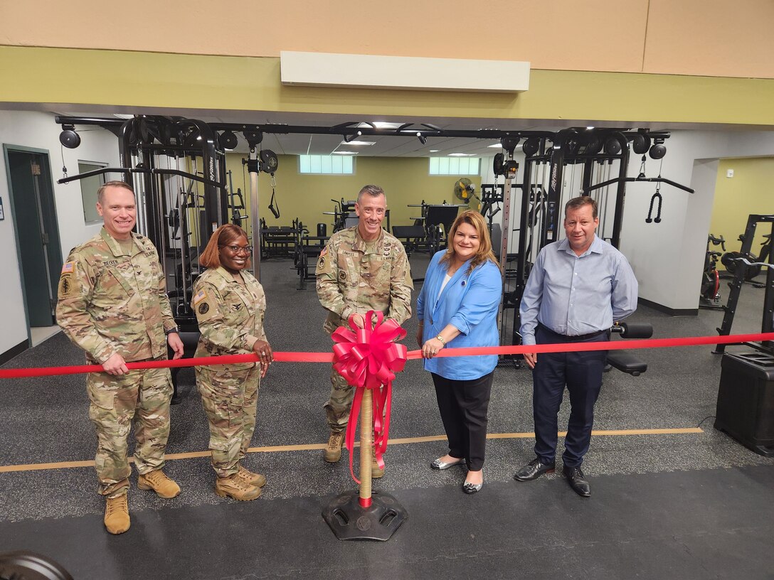 — Senior Army leaders, tenants, service members, families, and government officials, including Governor Jennifer González Colón, gathered at the Army’s home in the Caribbean to celebrate the grand reopening of the renovated Fitness Center, Aug. 7.