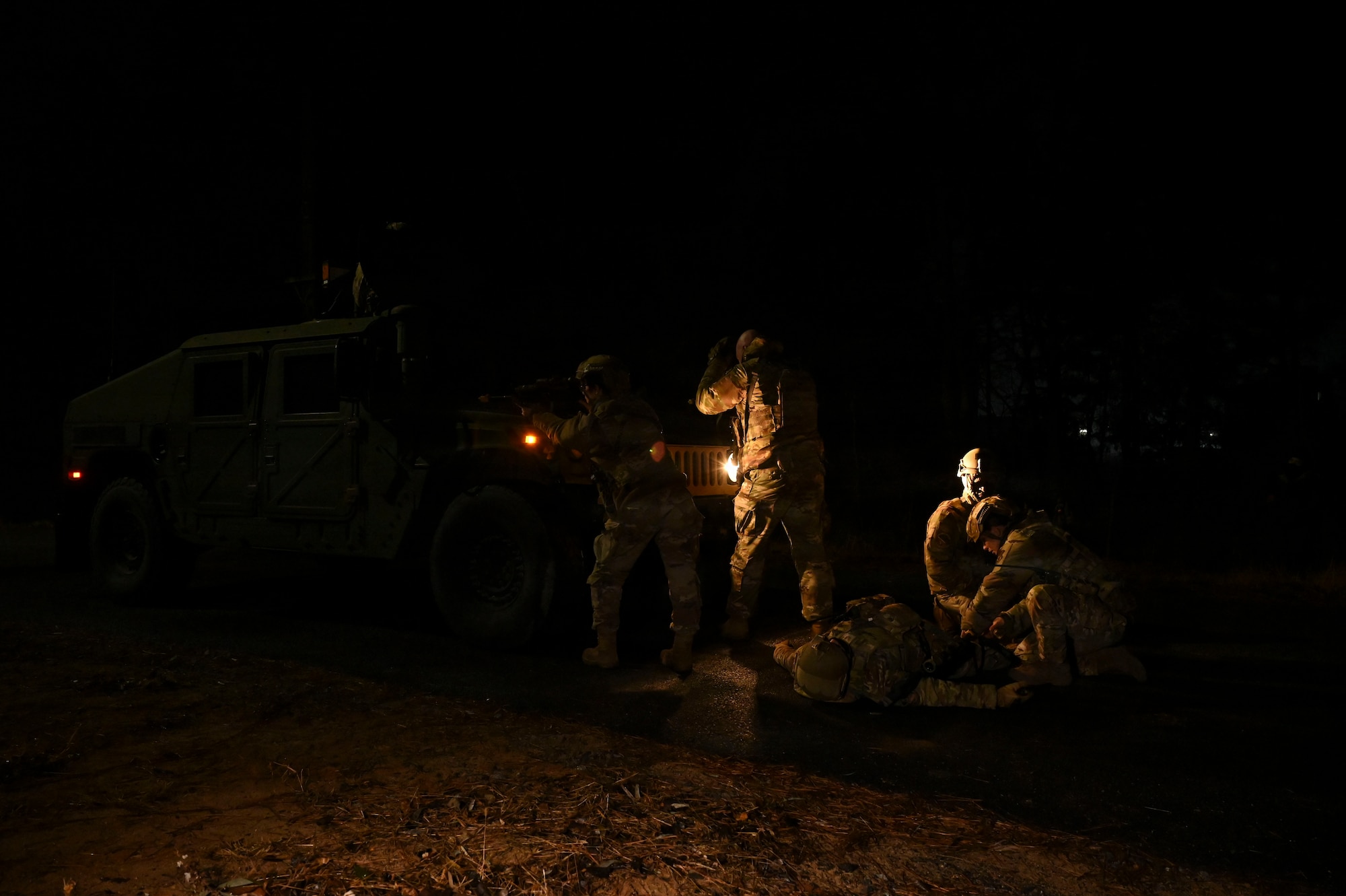 Defenders respond to opposing forces.