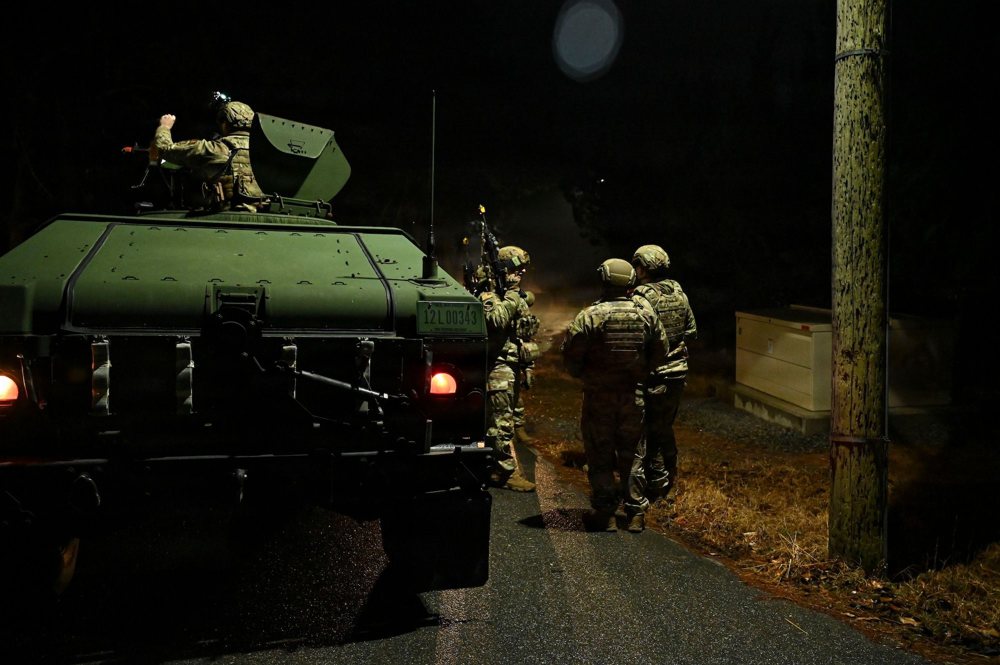 Defenders discuss strategies.