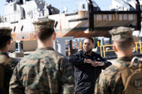 Future Marine Officers Get Inside Global Logistics Engine at Blount Island