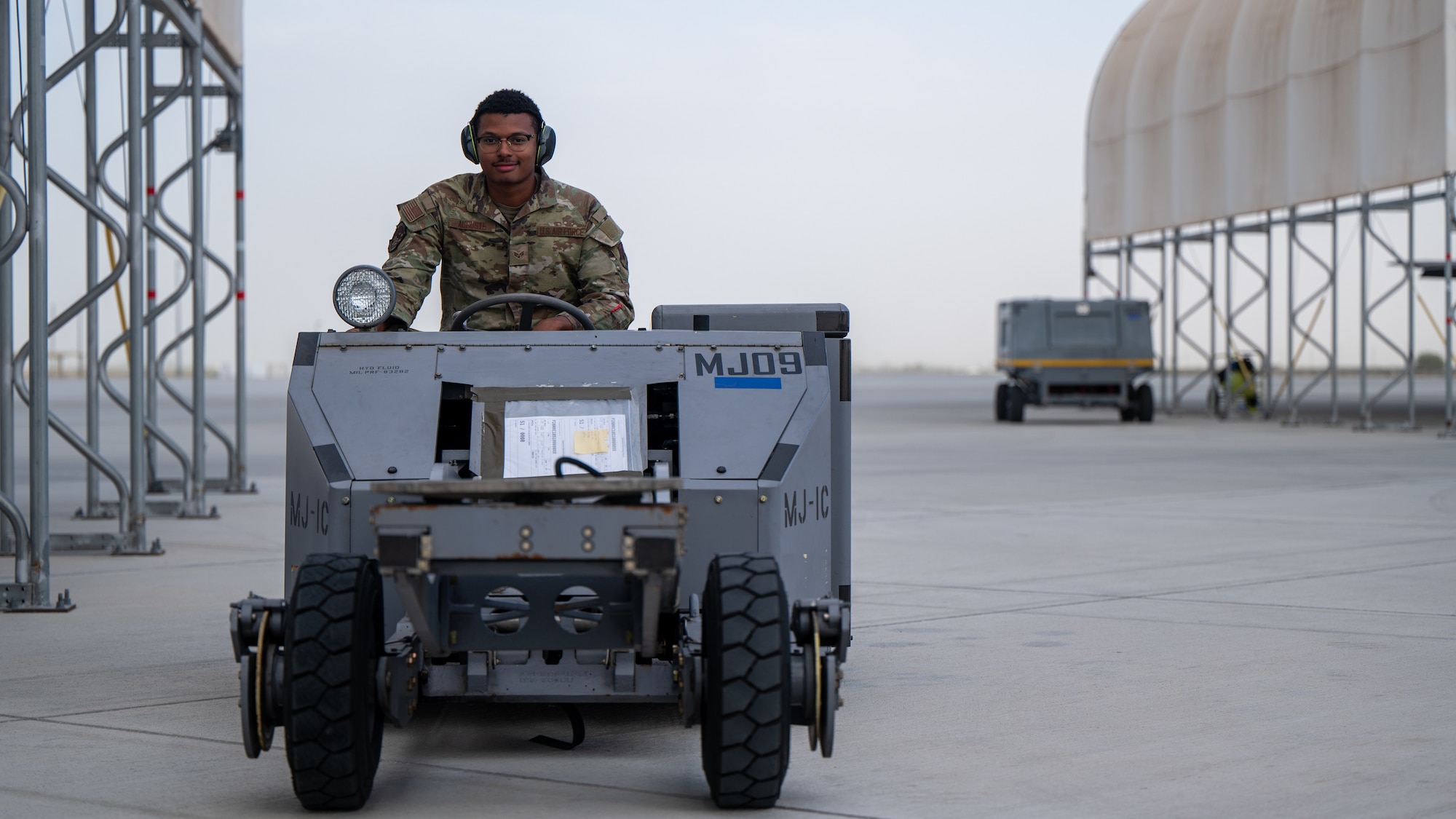 U.S. Air Force Senior Airman Ivor Auguste, 325th Maintenance Squadron aerospace ground equipment journeyman, poses for a photo during exercise Bamboo Eagle 26-1.