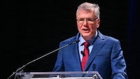 Secretary of the Air Force Troy Meink speaks at the Air Force Association Warfare Symposium.