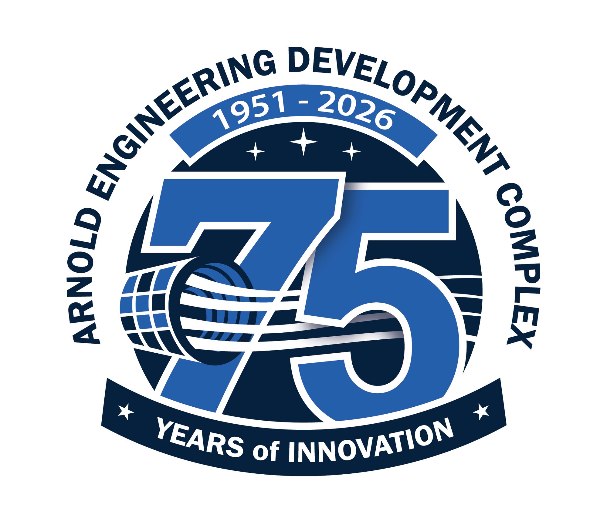 Arnold Engineering Development Complex will mark its 75th anniversary this year with a public event on June 27 at Arnold Air Force Base, Tenn., headquarters of AEDC. The complex was dedicated on June 25, 1951, by then-President Harry Truman in honor of Gen. Henry “Hap” Arnold. (U.S. Air Force graphic by Brooke Brumley)