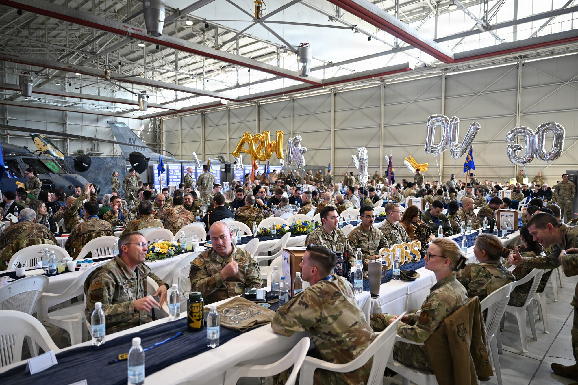 Servicemembers are socializing
