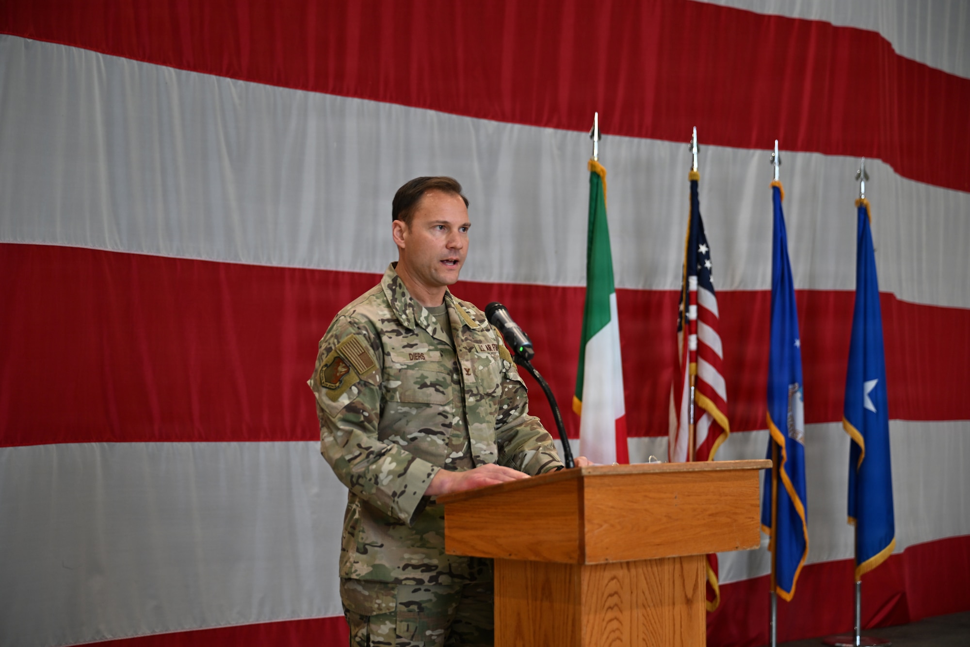 Col. Diers giving closing remarks.