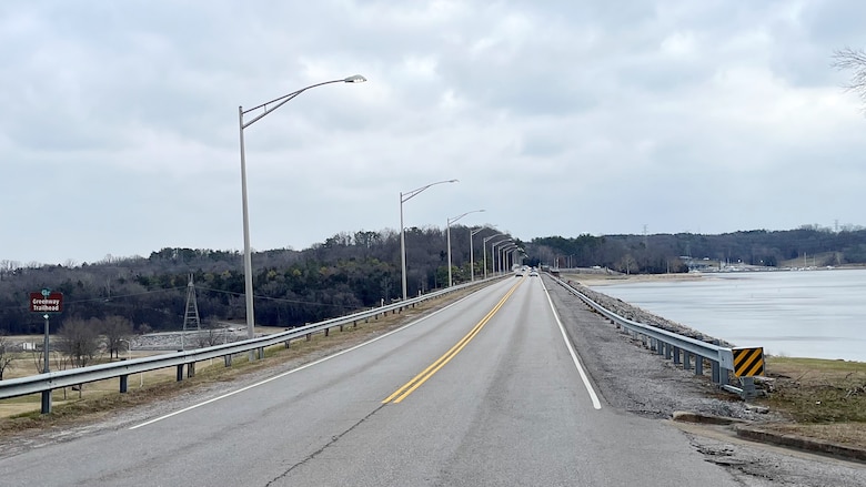 The U.S. Army Corps of Engineers Nashville District announces Bell Road across J. Percy Priest Dam will temporarily close 7 a.m. to 3 p.m. Monday through Friday March 9-13, 2026., for the inspection of critical spillway equipment and maintenance. (USACE Photo by Park Ranger Dean Austin)