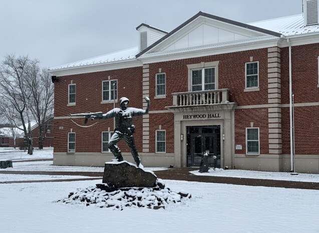 The Basic School experiences inclement weather.