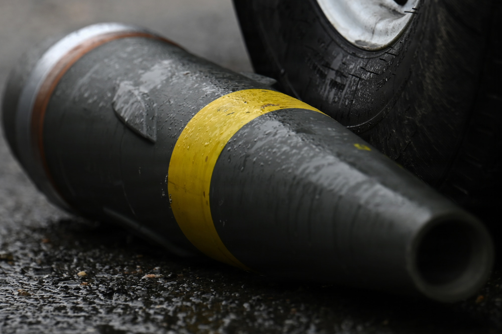 photo of a simulated ordnance on the ground