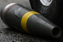 photo of a simulated ordnance on the ground