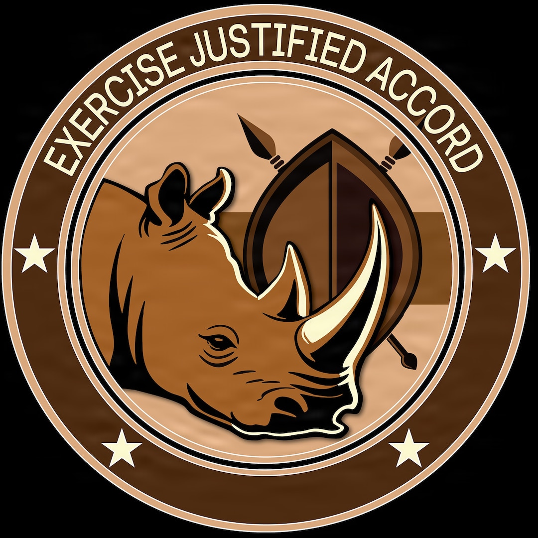 Justified Accord 2026 exercise logo designed by U.S. Army Southern European Task Force, Africa public affairs office. Justified Accord 2026 is U.S. Africa Command's largest annual, multinational exercise in East Africa.