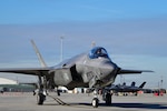 A U.S. Air Force F-35 Lightning II pilot assigned to the 33rd Fighter Wing, Eglin Air Force Base, Florida, taxis on the flight line of the Georgia Combat Readiness Training Center (CRTC) during exercise Sentry South 26.1 at the Savannah Air National Guard Base, Georgia, Jan. 23, 2026. Sentry South 26.1 in Savannah is an Air National Guard-led counterair exercise held at the Georgia CRTC, also known as the Air Dominance Center, that trains hundreds of participants annually in offensive and defensive counterair missions with 4th- and 5th-generation aircraft to enhance combat readiness and joint integration. (U.S. Air National Guard photo by Staff Sgt. Victoria Coursey)