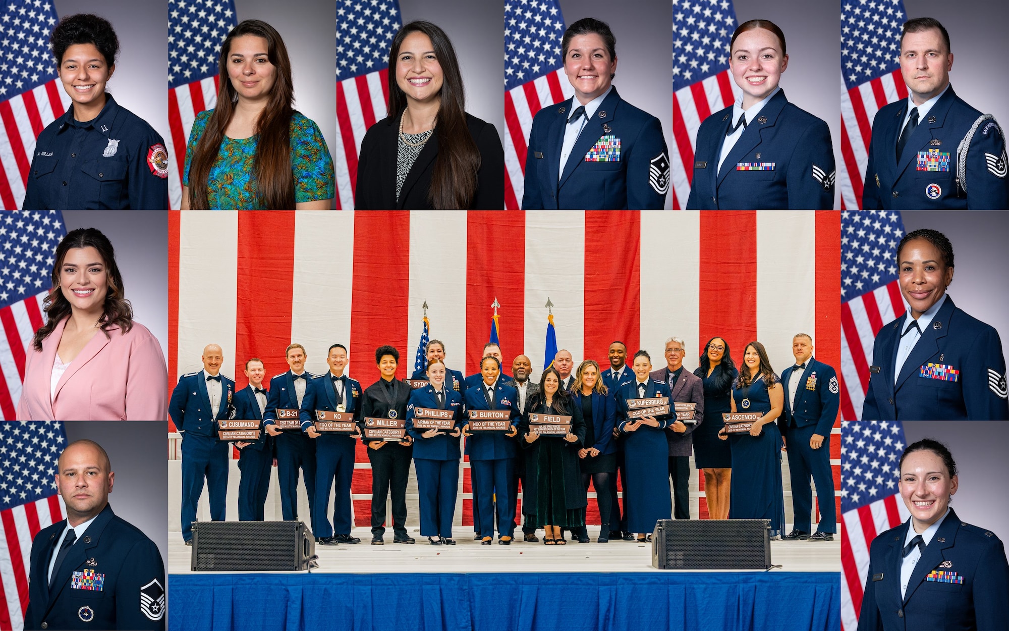 The 412th Test Wing recognized its top performers at its annual awards ceremony on Feb. 20.