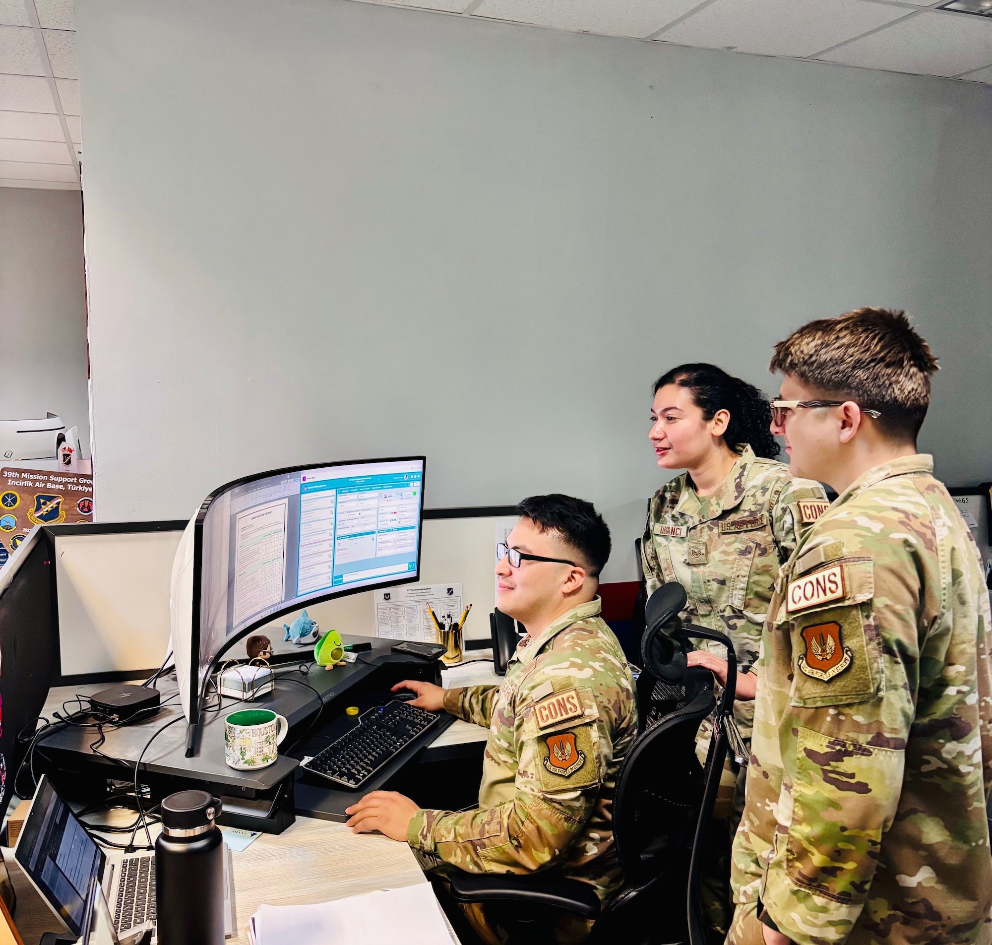Members of the 39th Contracting Squadron conduct a site inspection