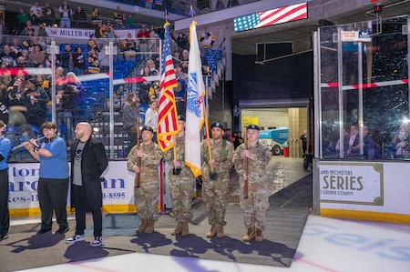 A color guard helped to honor our nation pregame.