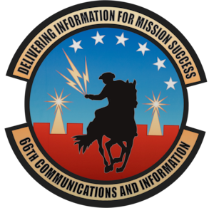 A logo featuring a man riding on a horse, with three lightning bolts coming from his right hand. Six stars adorn the sky above him, and a tower of light flanks him on either side.