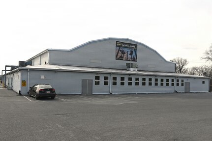 Blue Mountain Sports Arena at Fort Indiantown Gap is pictured on Feb. 26, 2026. The facility, which was completed in 1942, is getting new equipment and a partial renovation as part of a project to update the historic facility. (Pennsylvania National Guard photo by Brad Rhen)