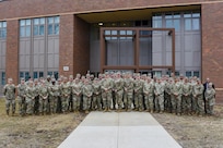 Leaders, assigned to the 85th U.S. Army Reserve Support Command, pause for a photo during the Battalion Command Teams Training event at Arlington Heights, Illinois, February 20-22, 2026.