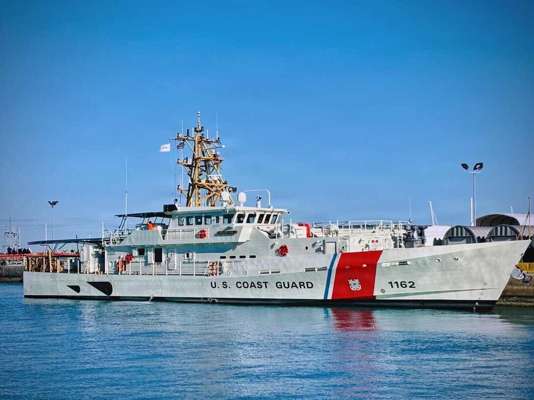 The USCGC Vincent Danz (WPC 1162), seen here moored in Key West, Florida, the day prior to its official acceptance as the U.S. Coast Guard's newest cutter on Feb. 26, 2026. The cutter is named for Vincent Danz, a New York City police officer and U.S. Coast Guard reservist who made the ultimate sacrifice on Sept. 11, 2001, while responding to the attacks on the World Trade Center. (U.S. Coast Guard photo)