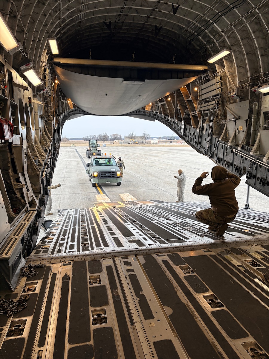Known as the “Mobility Machine,” Airmen from the 375th Logistics Readiness Squadron’s Air Transportation Function Vehicle Maintenance, and Installation Plans and Integration section worked to move mission-critical equipment across the country in late January for snow relief and presidential support missions.