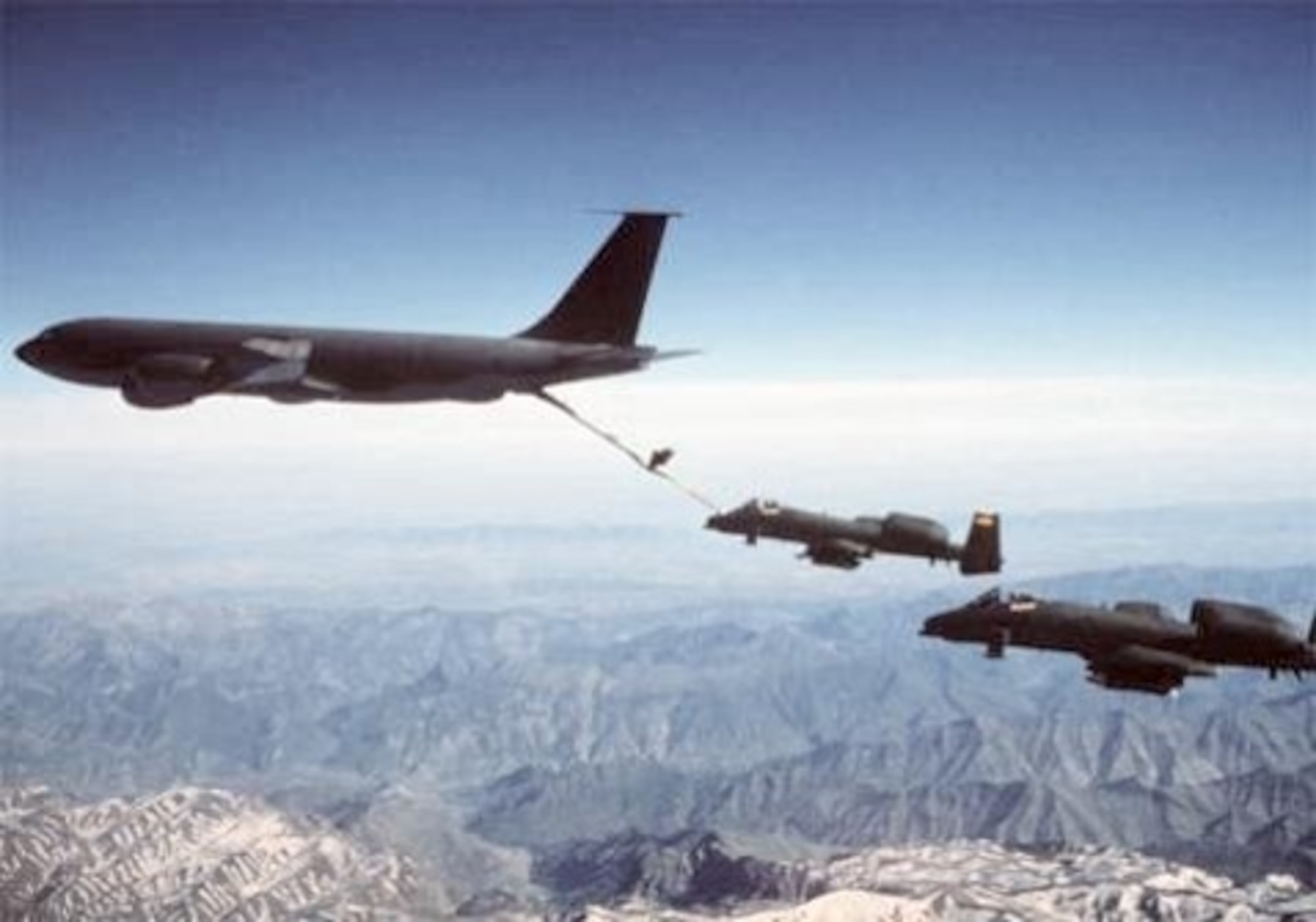 Archive photo of a KC-135 refueling
