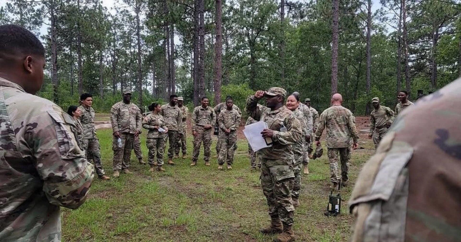 U.S. Army Capt. Tony Smith gives a safety brief to Soldiers before they enter the Confidence Course. Smith is competing for the first time at the 2026 Army Recovery Care Program’s Army Trials, Fort Bliss, Texas, Feb. 25 - March 6.
