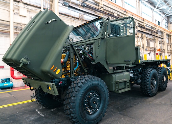 A Medium Tactical Vehicle Replacement (MTVR) undergoes depot-level rebuild at Production Plant Albany, Marine Depot Maintenance Command. Skilled artisans and maintainers disassemble, inspect, repair and reassemble the vehicle as part of a comprehensive overhaul process designed to restore performance, extend service life and ensure the platform returns to the Fleet Marine Force fully mission capable. Through the Public-Private Partnership with Oshkosh Defense, the process will be further optimized through enhanced technical integration, improved parts availability and shared best practices, increasing efficiency, throughput and long-term sustainment readiness.