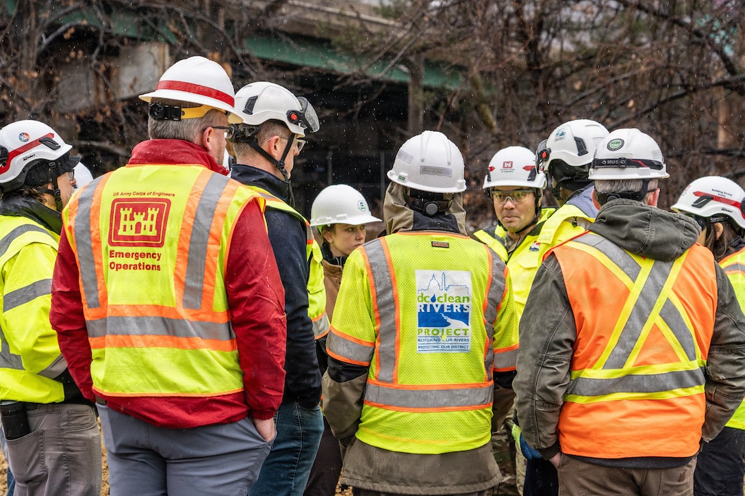 group at construction site