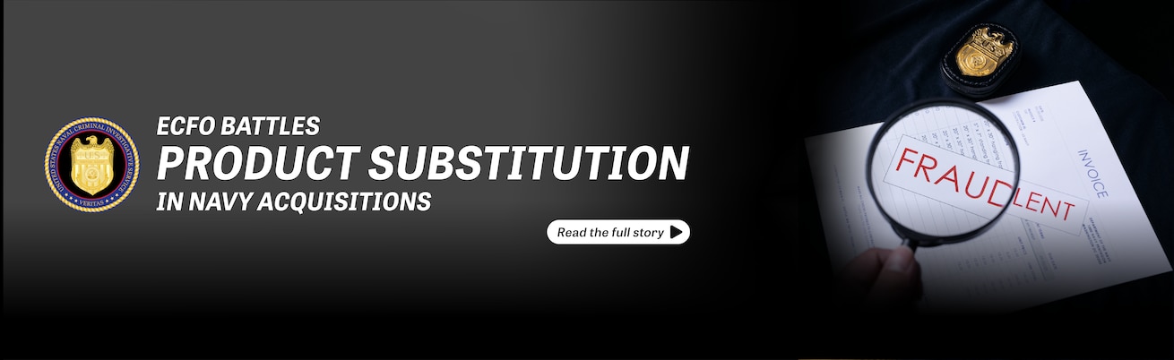 Magnifying glass amplifies the word "Fraudulent" stamped across an invoice.