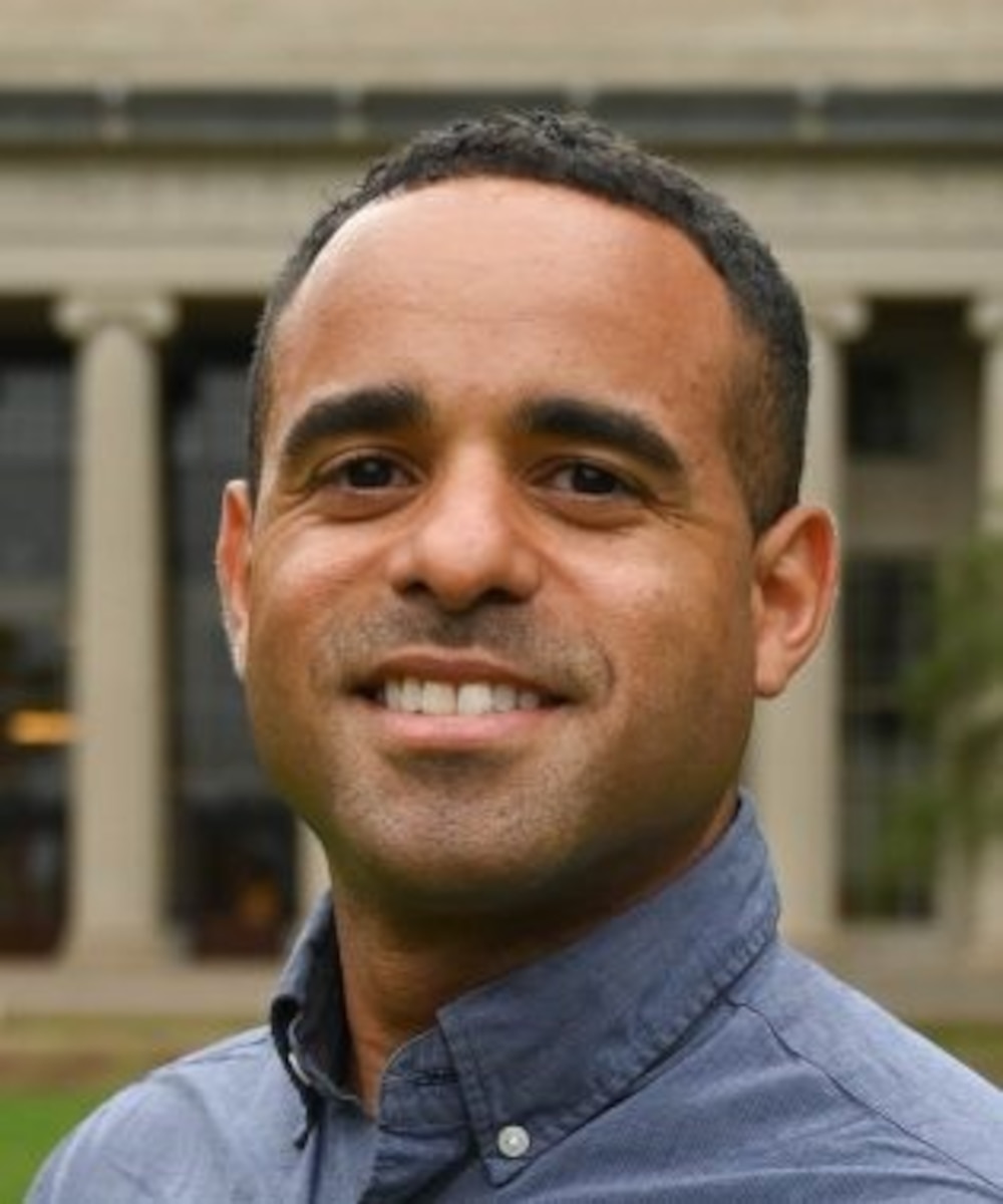 Candid photo of Maj Pete Saunders, Deputy Director, Air Force Accelerator