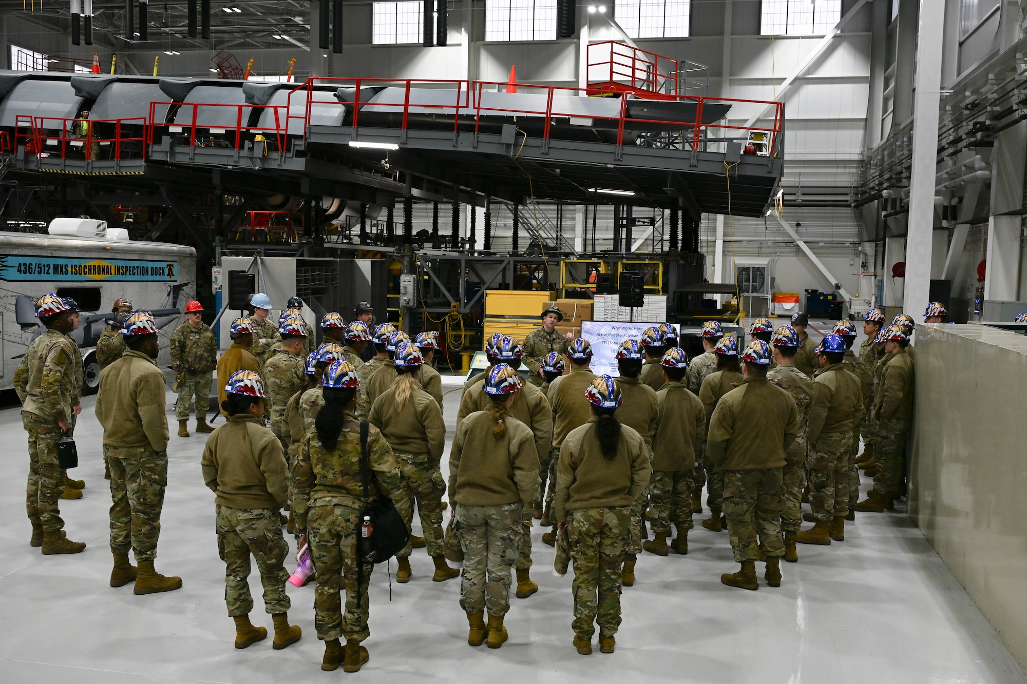 Airmen assigned to Dover toured key mission areas during the newly established Wing Orientation Program to better understand how Team Dover generates and sustains global airlift operations, Feb. 17, 2026.