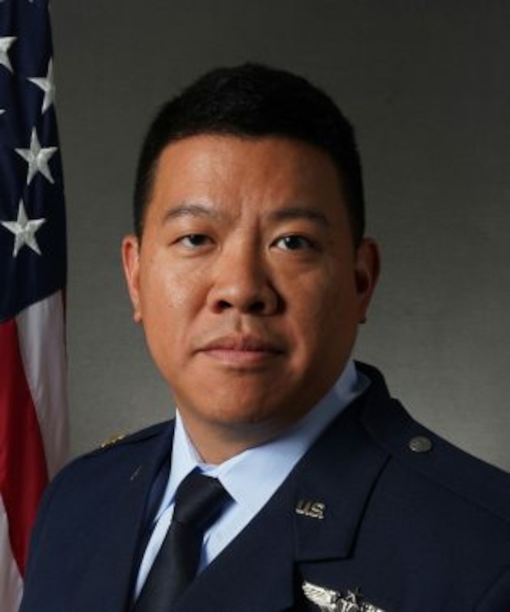 Official portrait of Air Force Major Andrew Xiao, project officer, Air Force Accelerator