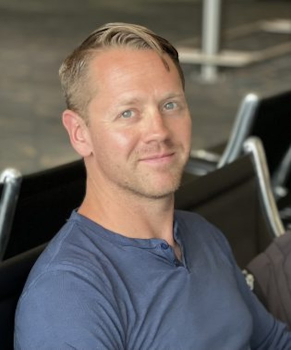 Candid photo of Air Force Maj Daniel Durbin, project liaison, Air Force Accelerator