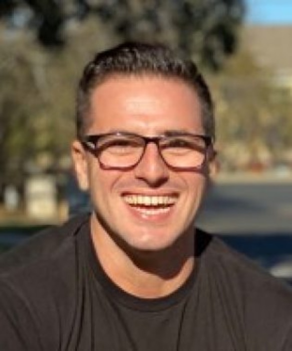 Candid photo of Air Force Maj Jovan Popovich, project officer, Air Force Accelerator