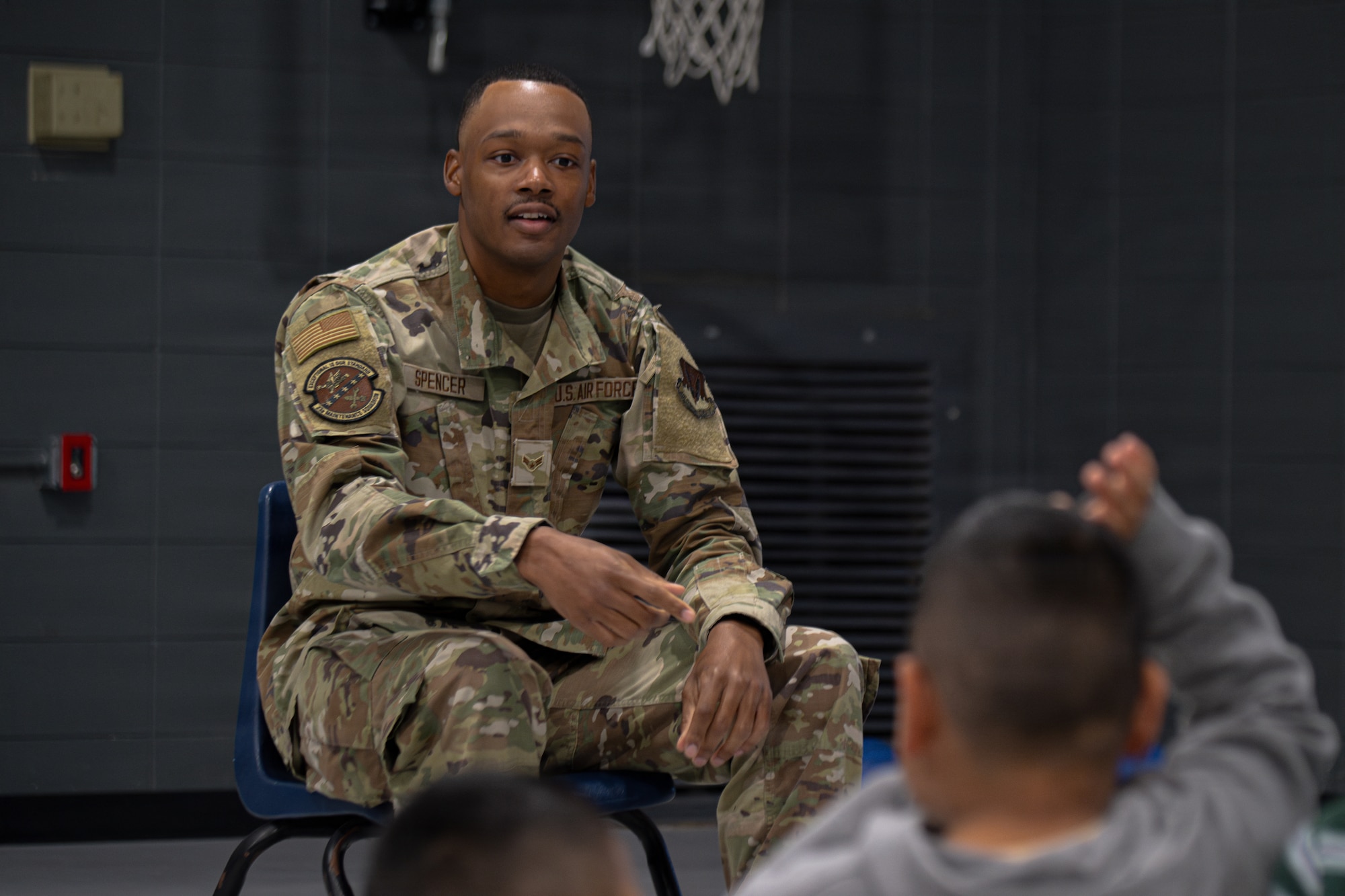During Saluting Our Aviation Roots (SOAR) week in Valdosta, Airmen provided demonstration that gave students a closer look at the tools used during search and rescue operations.