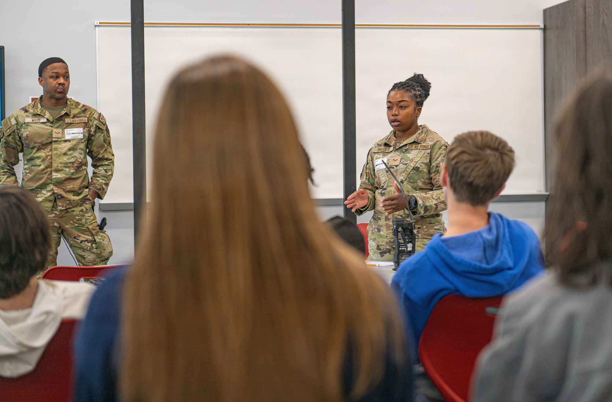 During Saluting Our Aviation Roots (SOAR) week in Valdosta, Airmen provided demonstration that gave students a closer look at the tools used during search and rescue operations.
