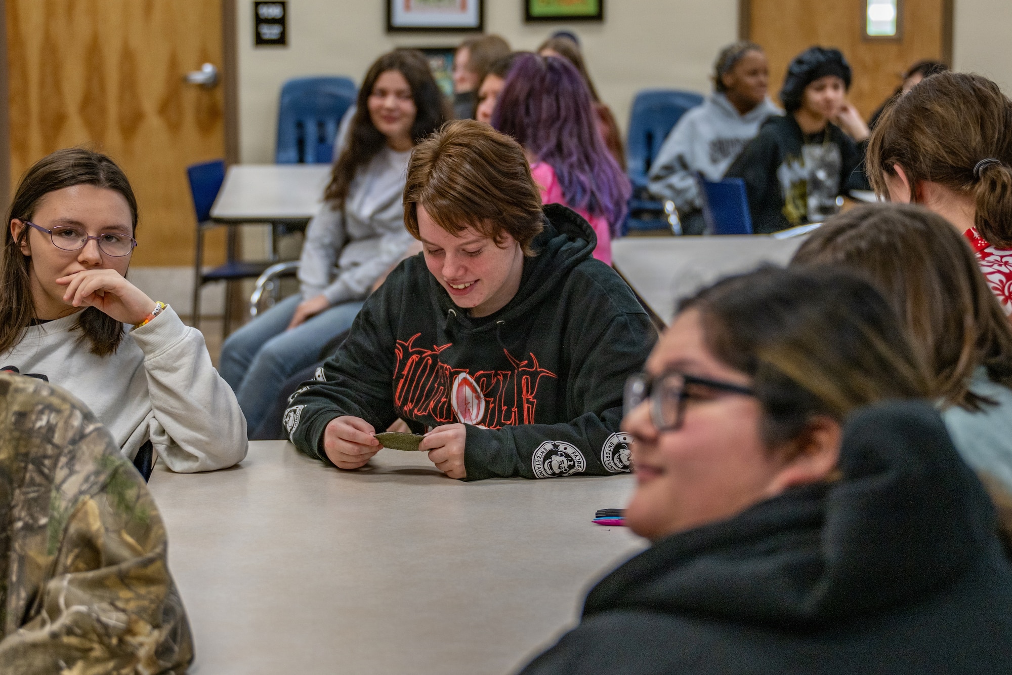 During Saluting Our Aviation Roots (SOAR) week in Valdosta, Airmen provided demonstration that gave students a closer look at the tools used during search and rescue operations.