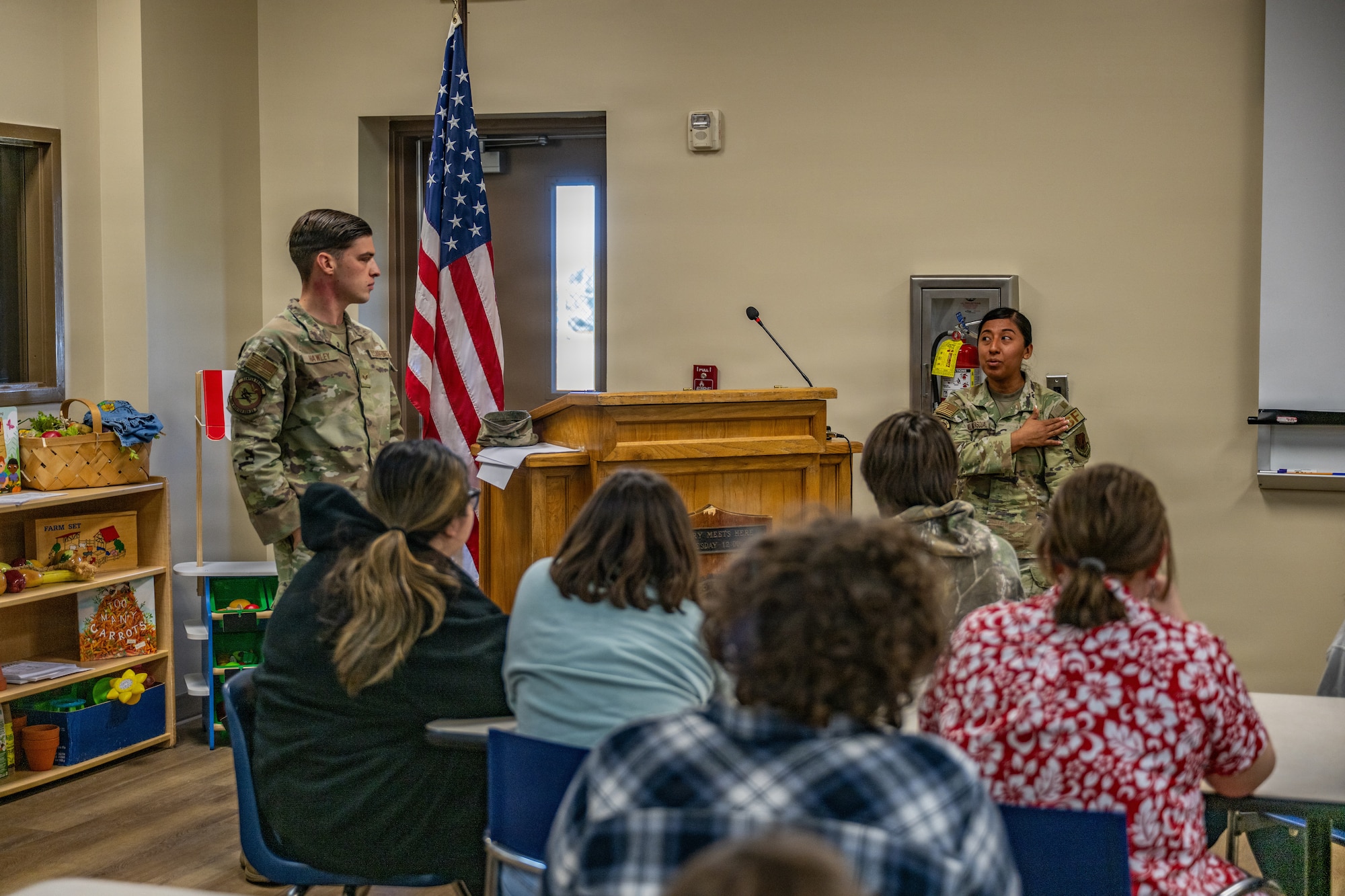 During Saluting Our Aviation Roots (SOAR) week in Valdosta, Airmen provided demonstration that gave students a closer look at the tools used during search and rescue operations.