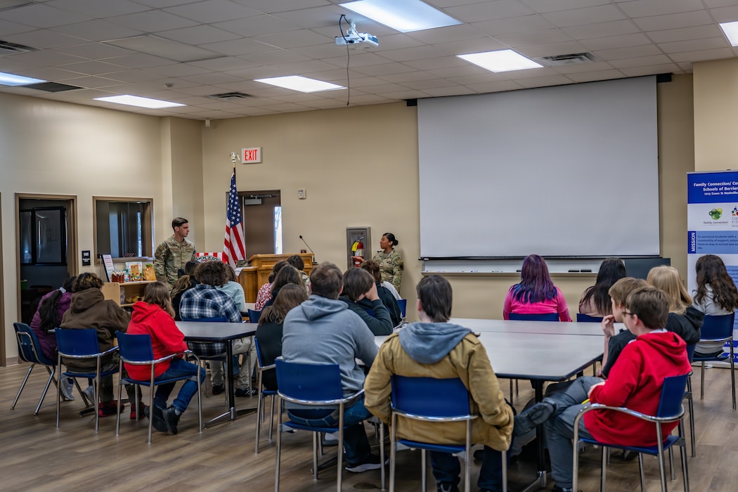 During Saluting Our Aviation Roots (SOAR) week in Valdosta, Airmen provided demonstration that gave students a closer look at the tools used during search and rescue operations.