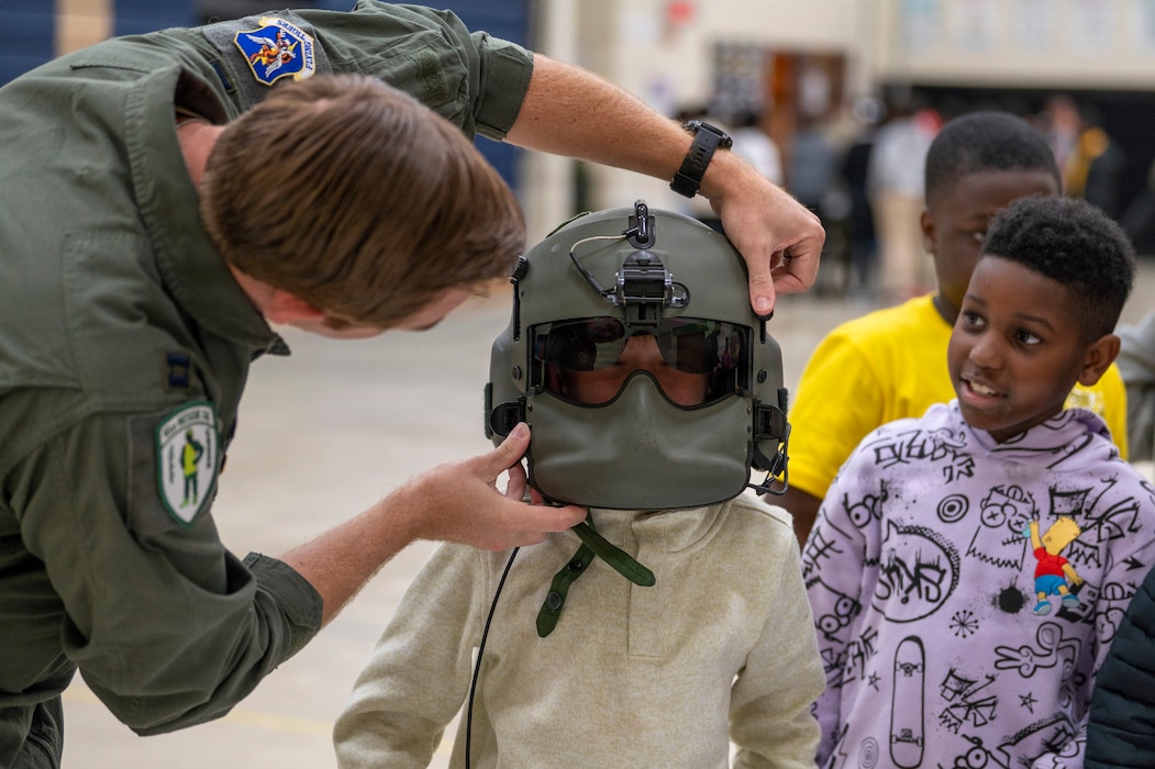 During Saluting Our Aviation Roots (SOAR) week in Valdosta, Airmen provided demonstration that gave students a closer look at the tools used during search and rescue operations.