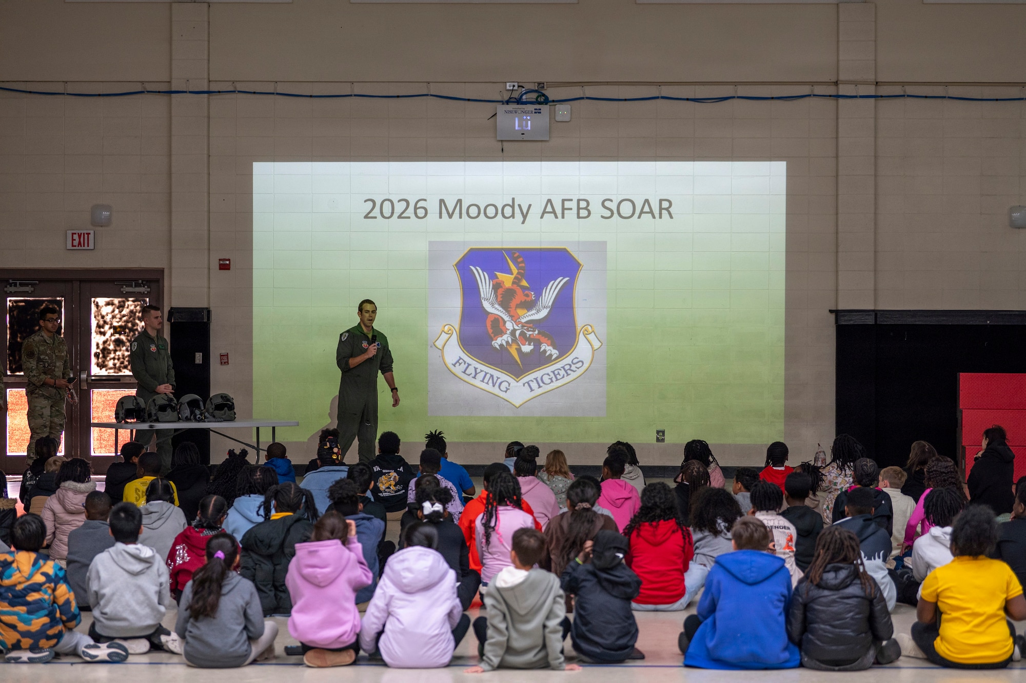 During Saluting Our Aviation Roots (SOAR) week in Valdosta, Airmen provided demonstration that gave students a closer look at the tools used during search and rescue operations.