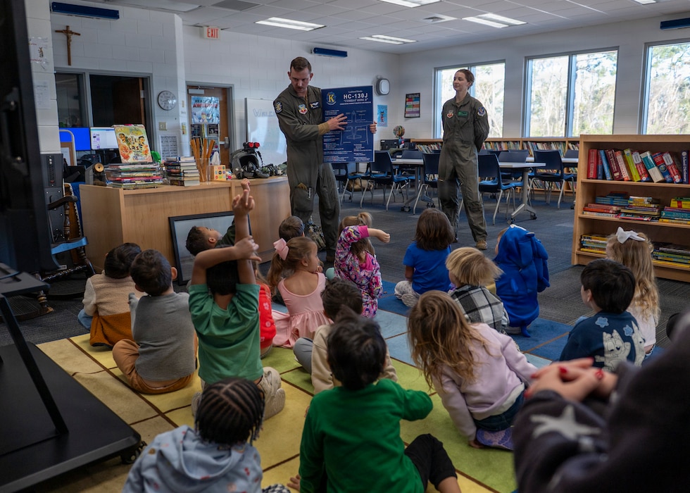 During Saluting Our Aviation Roots (SOAR) week in Valdosta, Airmen provided demonstration that gave students a closer look at the tools used during search and rescue operations.