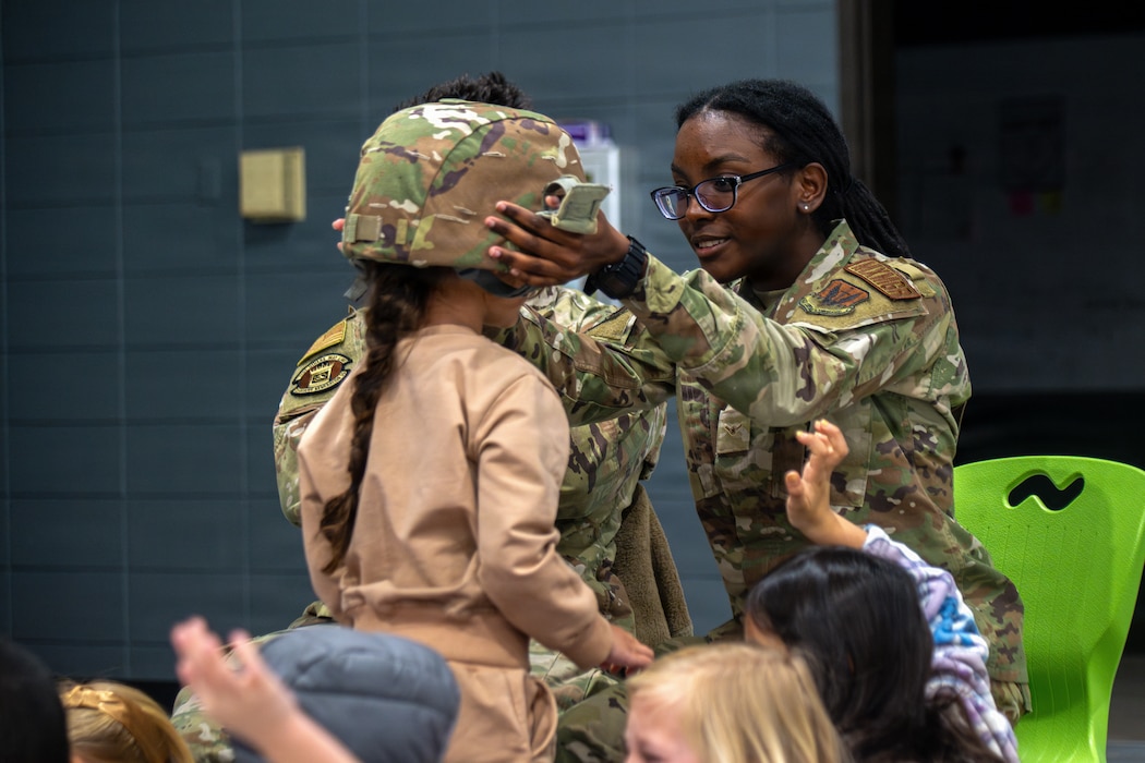 During Saluting Our Aviation Roots (SOAR) week in Valdosta, Airmen provided demonstration that gave students a closer look at the tools used during search and rescue operations.