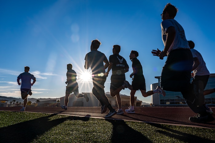 Airmen running.