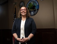 DAHLGREN, Va. – Naval Surface Warfare Center Dahlgren Division’s Jessica Delgado enjoys paying it forward by serving as a mentor. “Mentorship is core to my values,” she said. “I want to make sure people can come to me and really talk about anything.” (Dave Ellis/NSWCDD Photo)