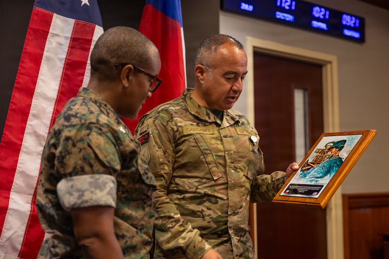 U.S. Marine Corps Col. Austine L. Rawllins Meets With Chilean Marine Corps Leadership during SPWG